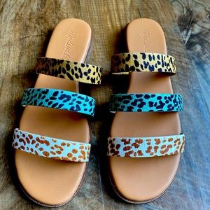 Madewell Ilana Colorblock leather Slide Sandal